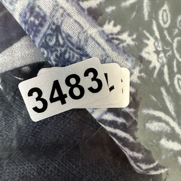 Catherines Shirt Womens 2X Blue Handkerchief Western Knit Flowy Tassel Rodeo - Picture 12 of 12